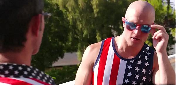  Horny stepson Zac Wild cant resist but to fuck her hot stepmom Richelle Ryan when he saw her in her American flag bikini as they celebrate 4th of July.